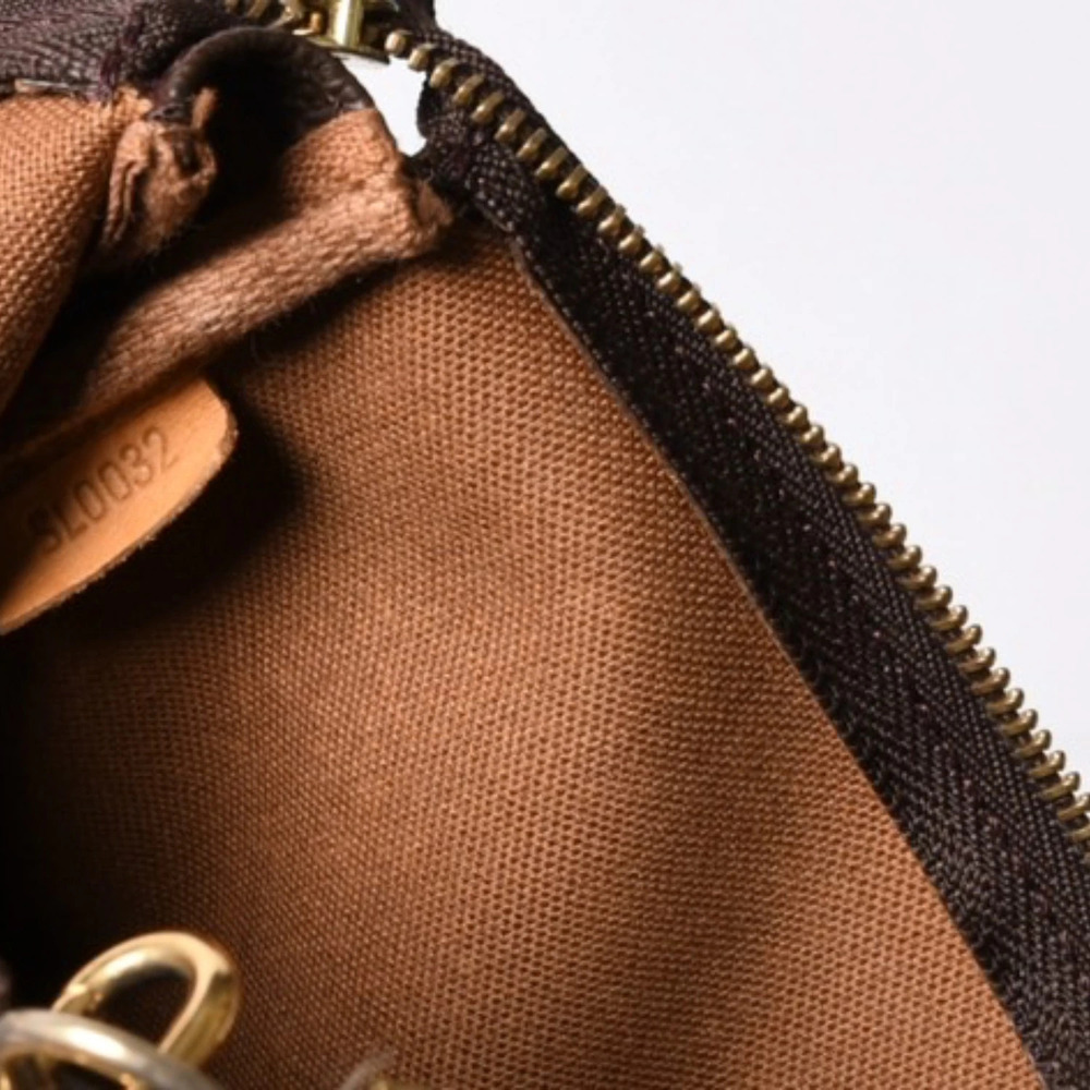 LOUIS VUITTON Pochette Accessoires Accessory Pouch Clutch Monogram Brown Leather - Picture 13 of 13